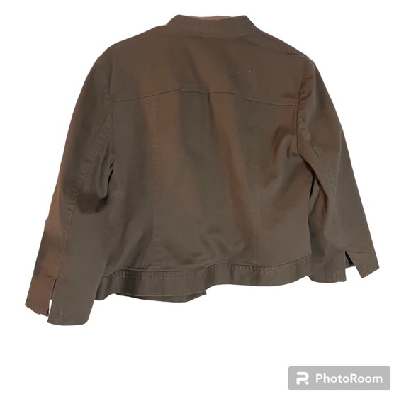 Judith Hart vintage Y2K women Brown layering Jacket Sz 16P unique Button Front - Picture 2 of 11